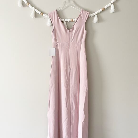 NWT Show Me Your Mumu Zurich Knot Gown Crepe Vintage Rose Pink Women's Size XXS - Picture 4 of 5